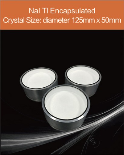 NaI Tl Scintillation Crystal, Thallium Doped Sodium Iodide Scintillation Crystal, NaI Tl Scintillator Diameter 125mm x 50mm